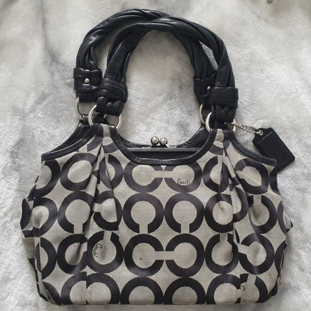 Coach Parker Op Art Kiss Lock Satchel L0893-13441